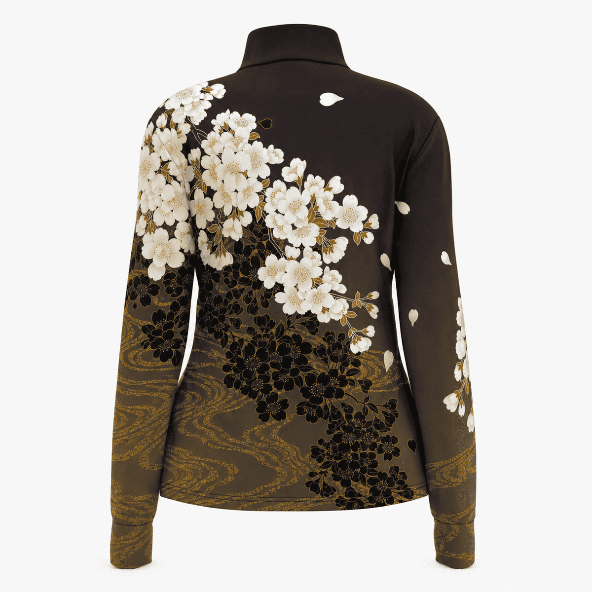 Golden Sakura Noir Windproof Jacket