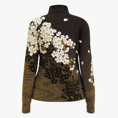 Golden Sakura Noir Windproof Jacket