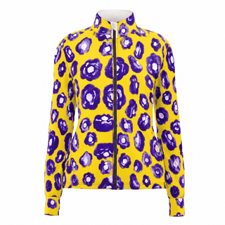 Violet Poppy Splash Windproof Jacket