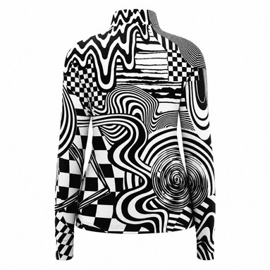 Monochrome Optical Maze Windproof Jacket
