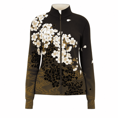 Golden Sakura Noir Windproof Jacket