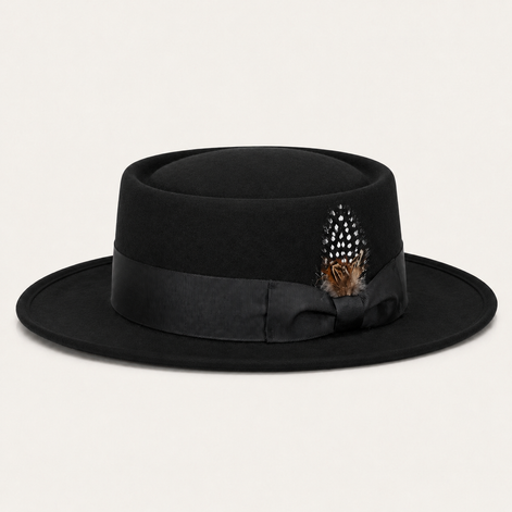 Vintage Feather Pork Pie Hats
