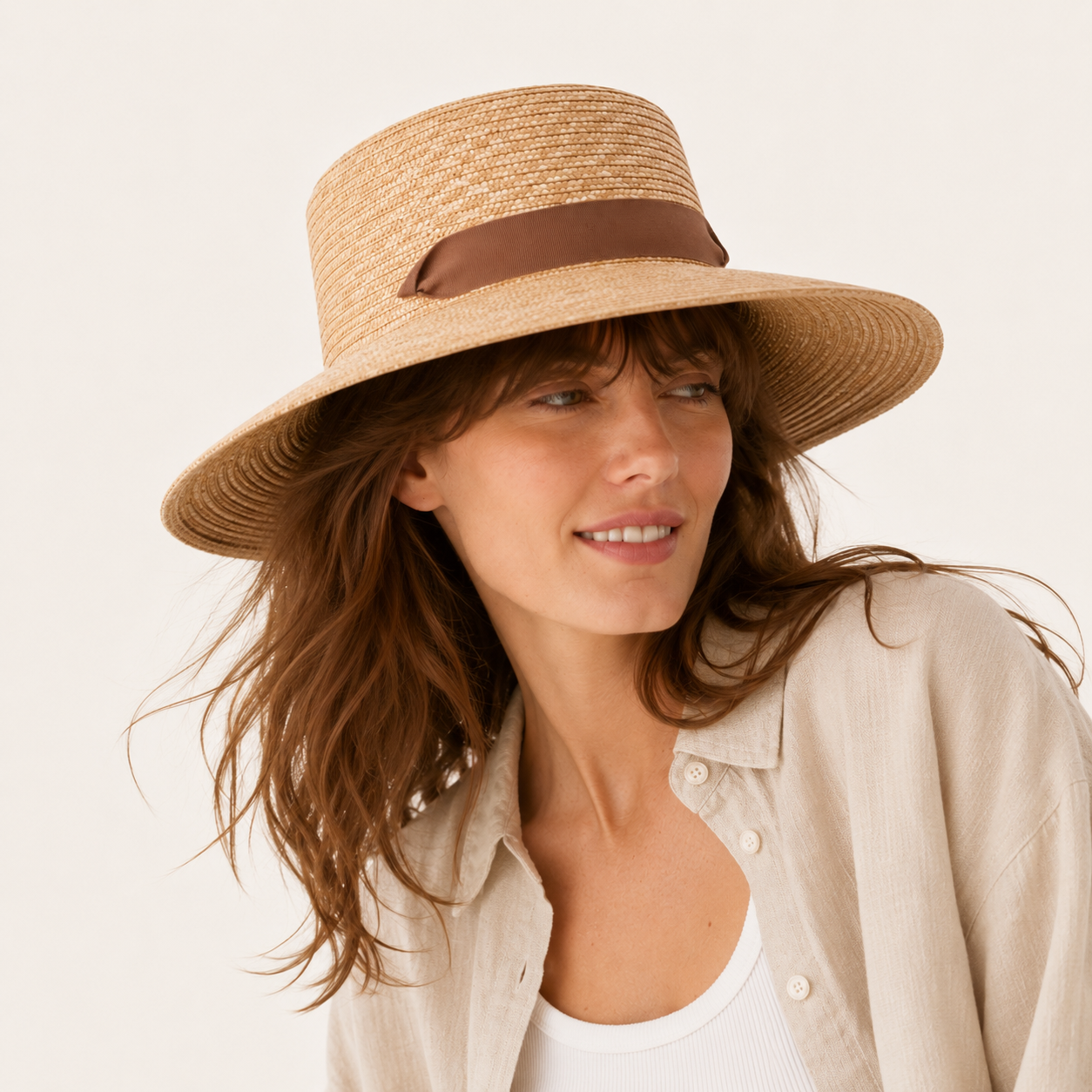 Ribbon Straw Sun Hat