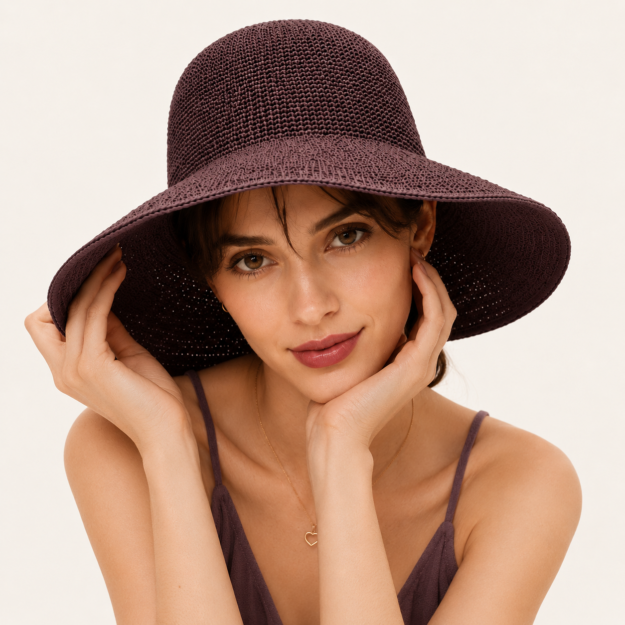 Packable Paper Straw Sun Hat