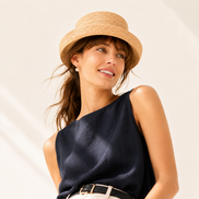 Wheat Straw Boater Hat