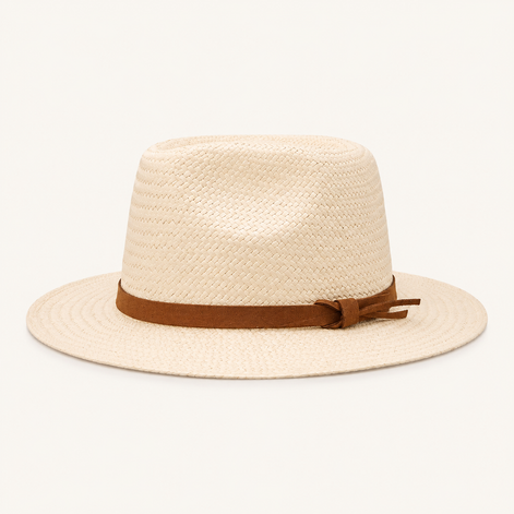 Knotted Belt Woven Fedora Hats