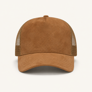 Red Suede Trucker Cap