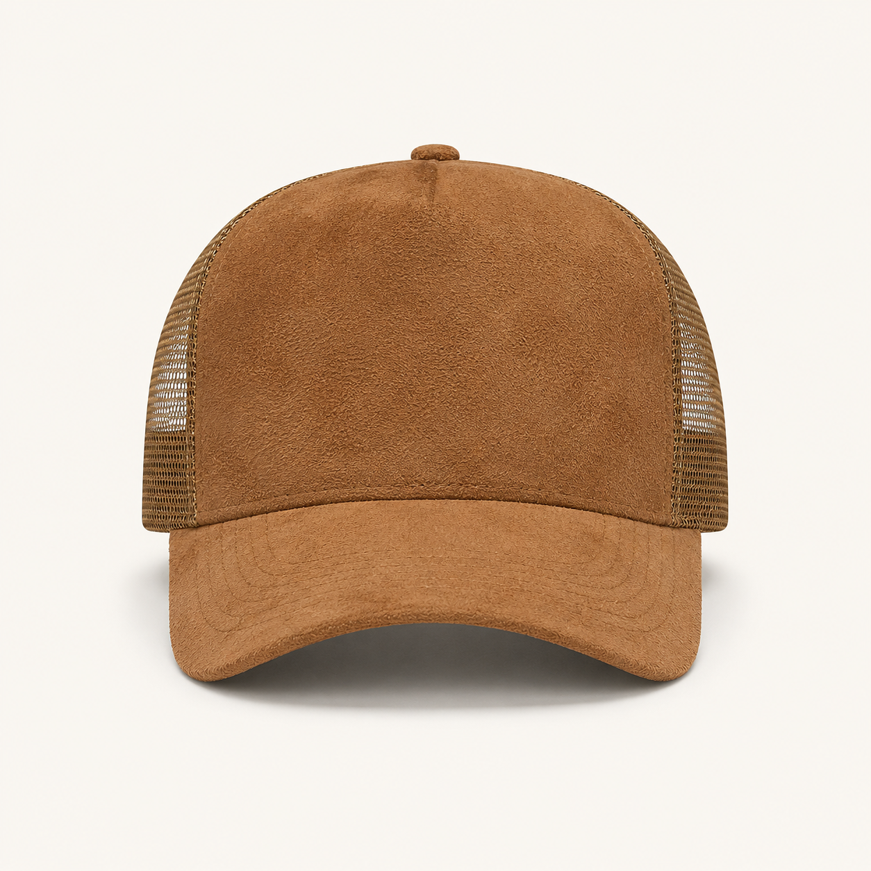 Red Suede Trucker Cap