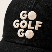 Cross Letters Go Golf Go Baseball Caps