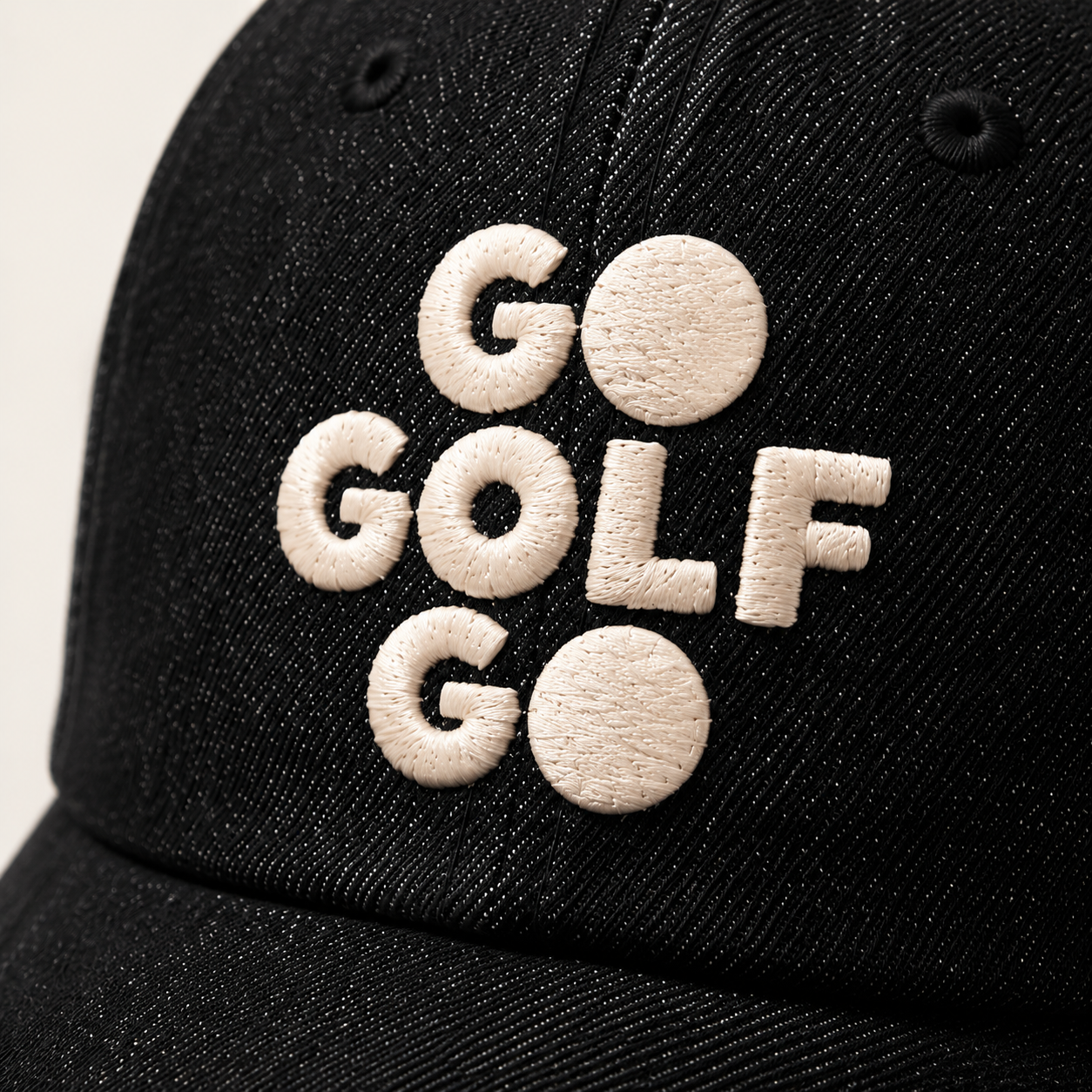 Cross Letters Go Golf Go Baseball Caps