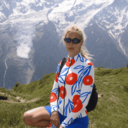 Cobalt Petal Sketch Windproof Jacket