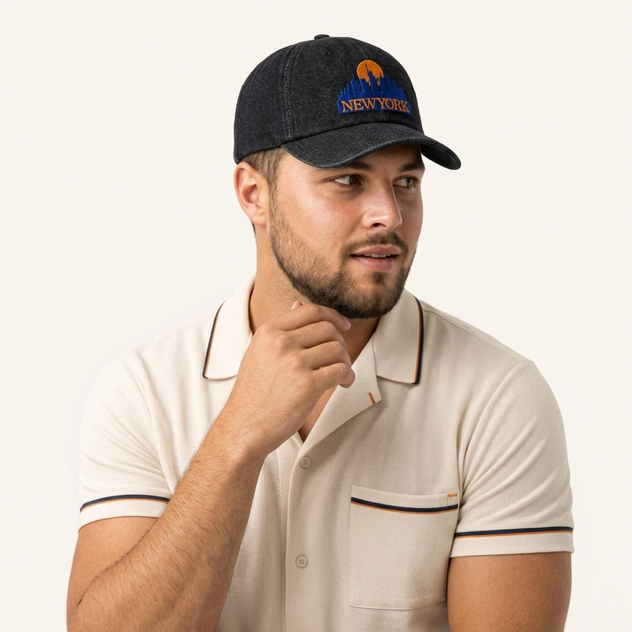 Retro New York Skyline Baseball Caps