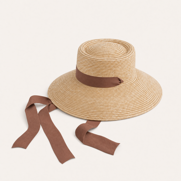 Ribbon Straw Sun Hat