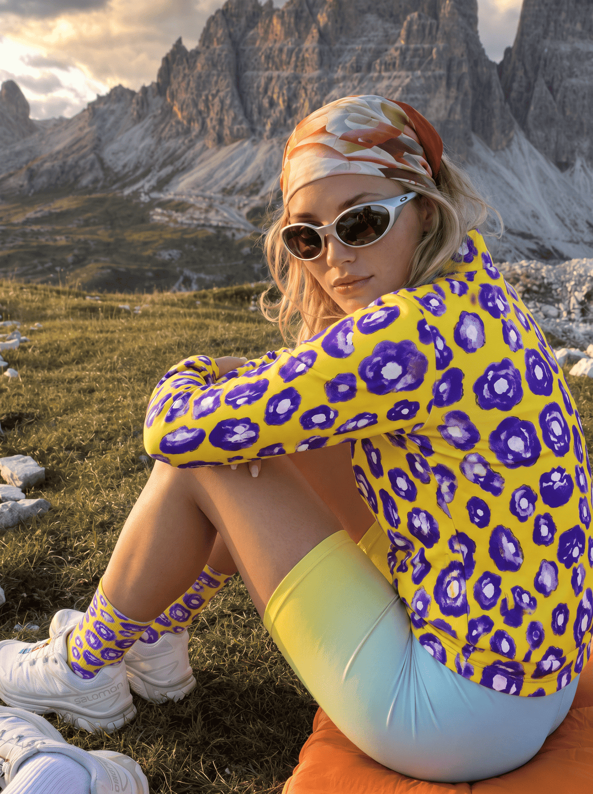 Violet Poppy Splash Windproof Jacket