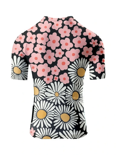 Floral Print Short Sleeve Cycling Jersey
