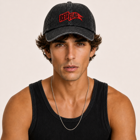Red Flag Pennant Baseball Caps