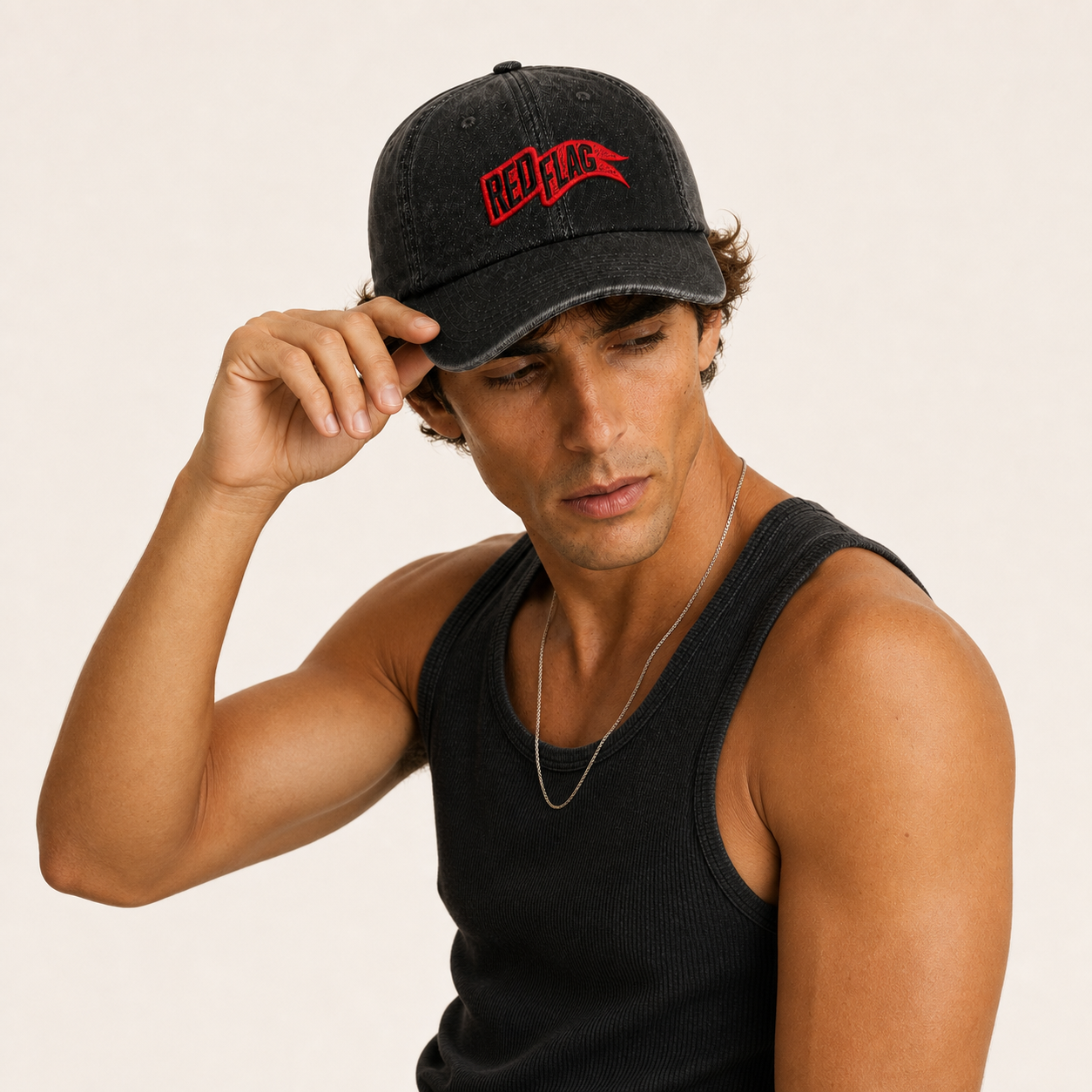 Red Flag Pennant Baseball Caps