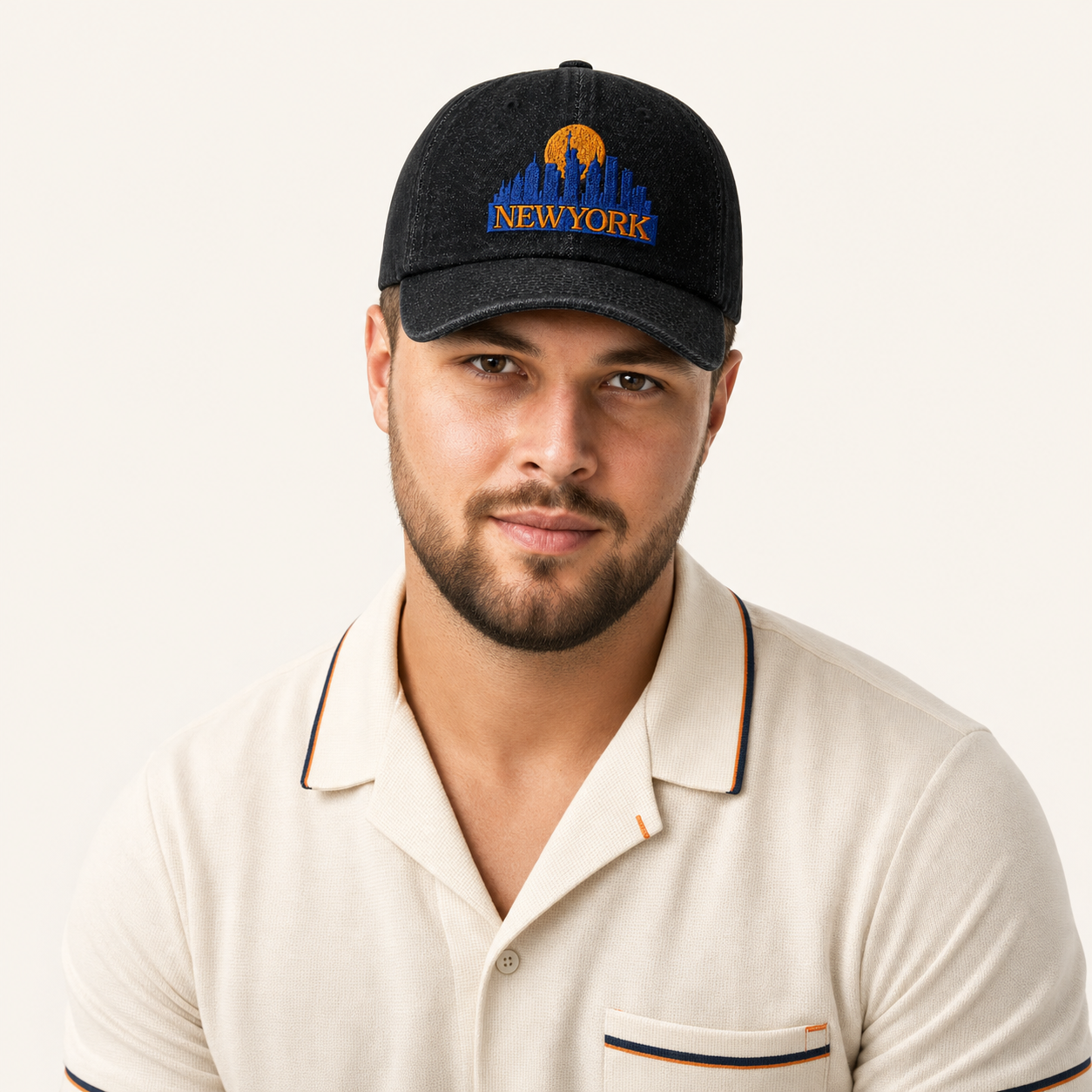 Retro New York Skyline Baseball Caps