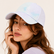 Iridescent Sequin Baseball Cap