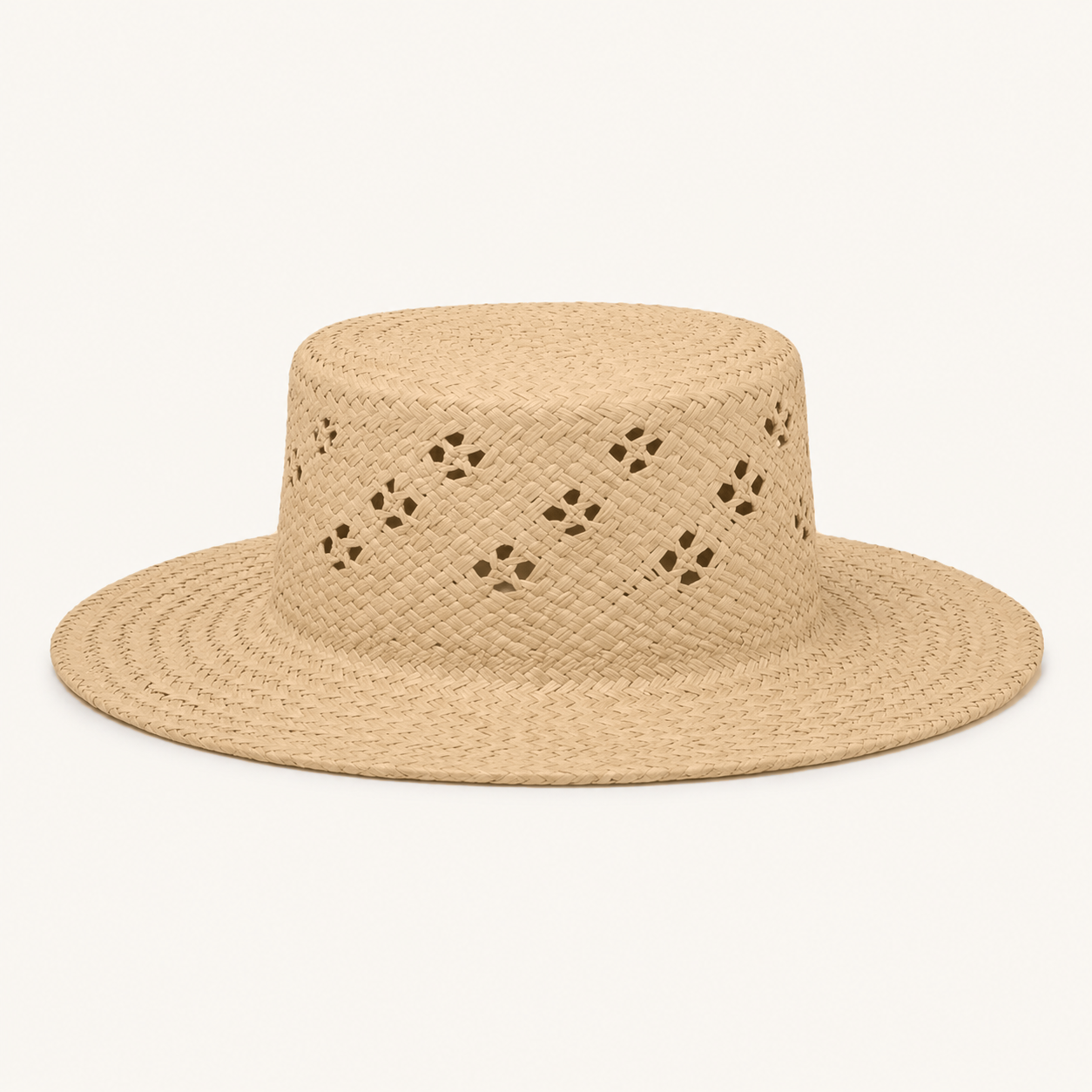 Open-Weave Raffia Sun Hat
