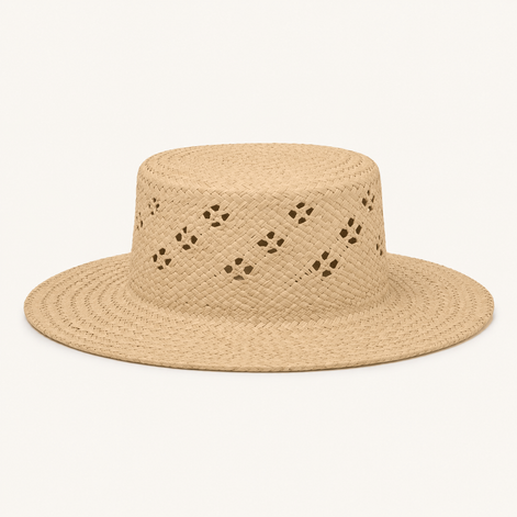 Open-Weave Raffia Sun Hat