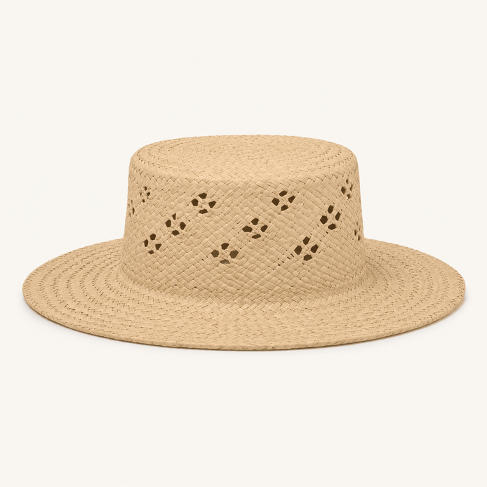 Open-Weave Raffia Sun Hat