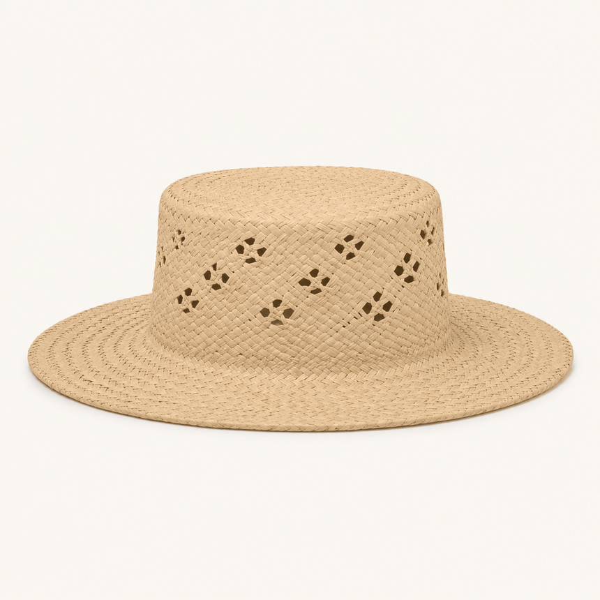 Open-Weave Raffia Sun Hat