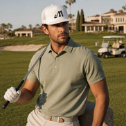 Golf Letter M Embroidery Baseball Caps