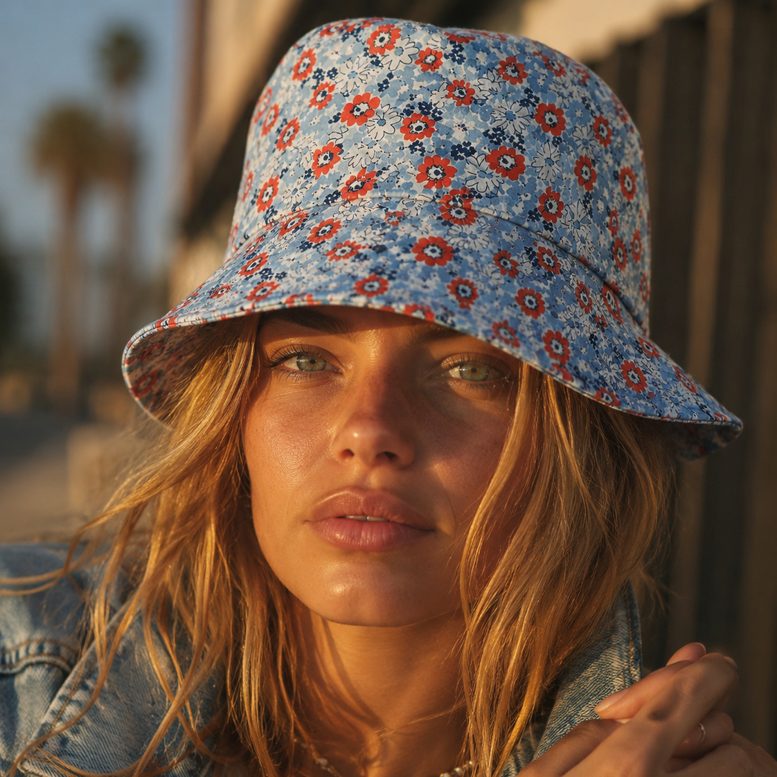 Vintage Floral Print Bucket Hats