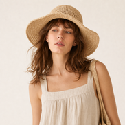 Packable Paper Straw Bucket Hat