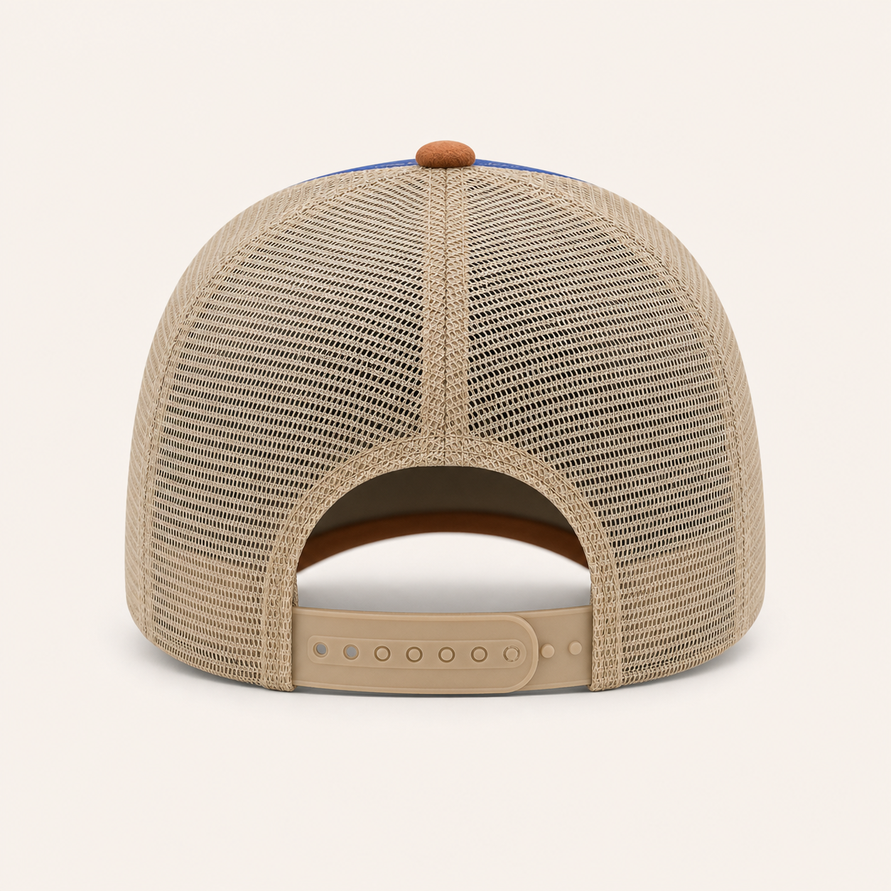 Blue Color-Block Trucker Cap
