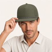 Olive Rope-Trim Performance Cap