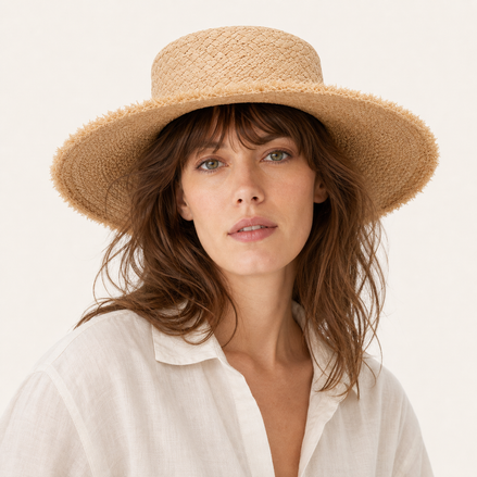 Frayed Straw Sun Hat