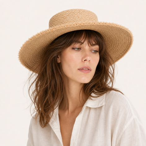 Frayed Straw Sun Hat