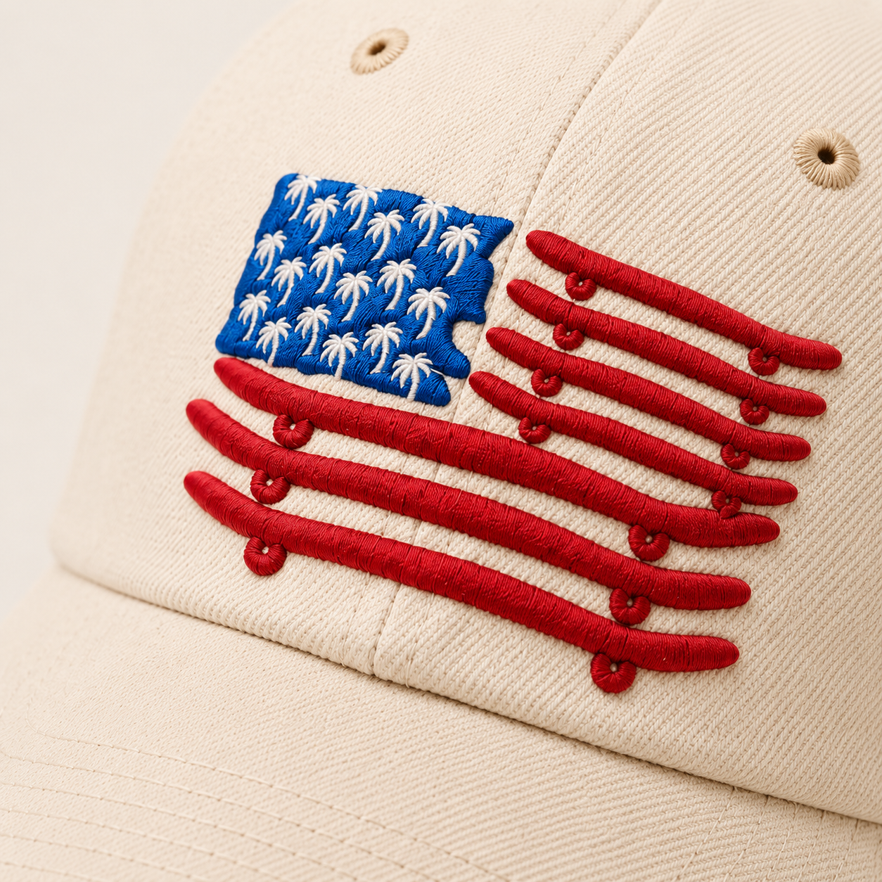 Palm Flag Curve Cap