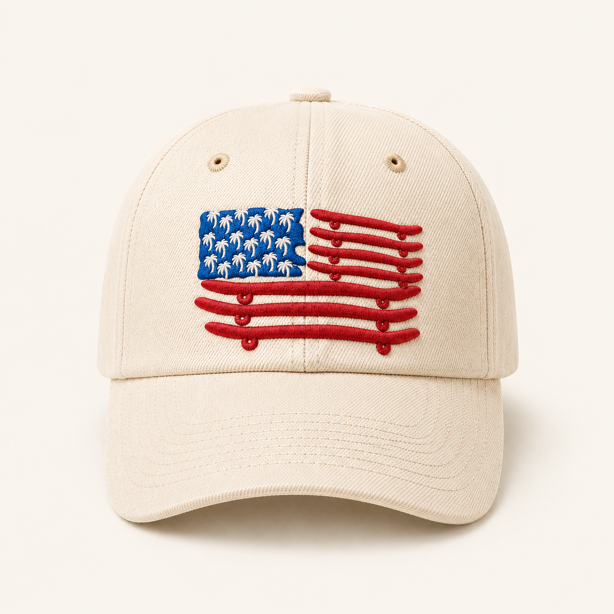 Palm Flag Curve Cap