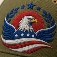 Patriotic Eagle Baseball Cap