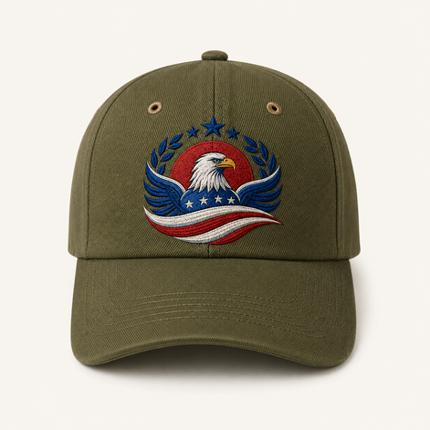 Patriotic Eagle Baseball Cap