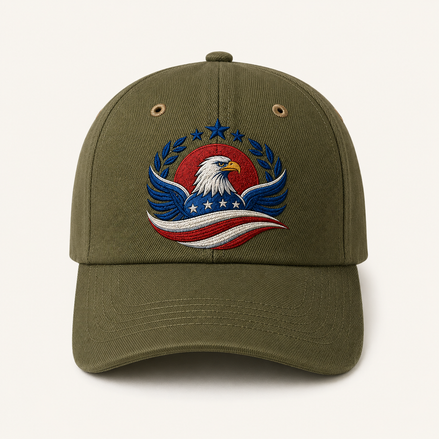 Patriotic Eagle Baseball Cap
