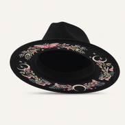 Floral Western Wide-Brim Hat