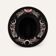 Floral Western Wide-Brim Hat