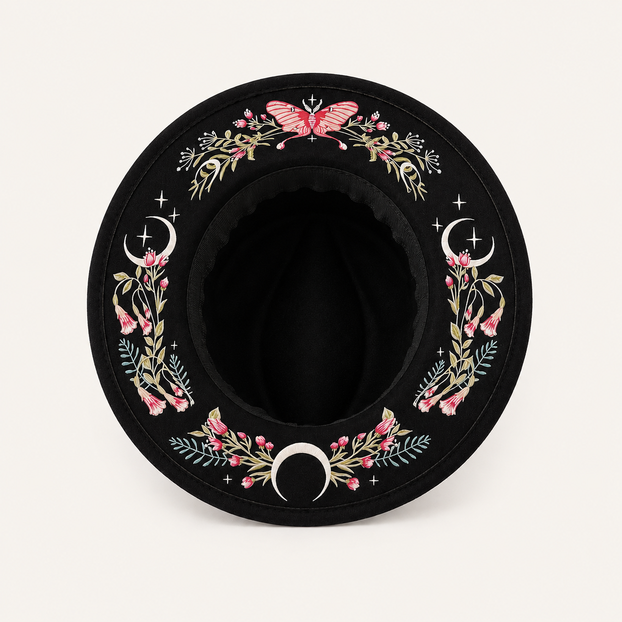 Floral Western Wide-Brim Hat