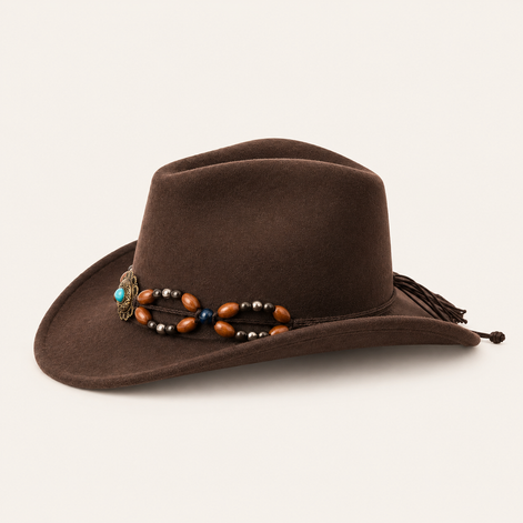 Beaded Western Cowboy Hat