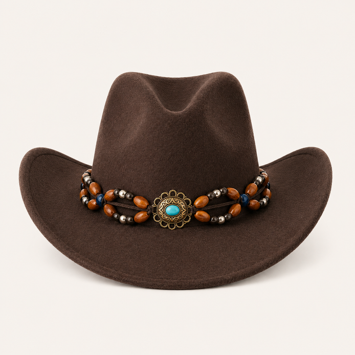 Beaded Western Cowboy Hat
