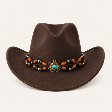 Beaded Western Cowboy Hat