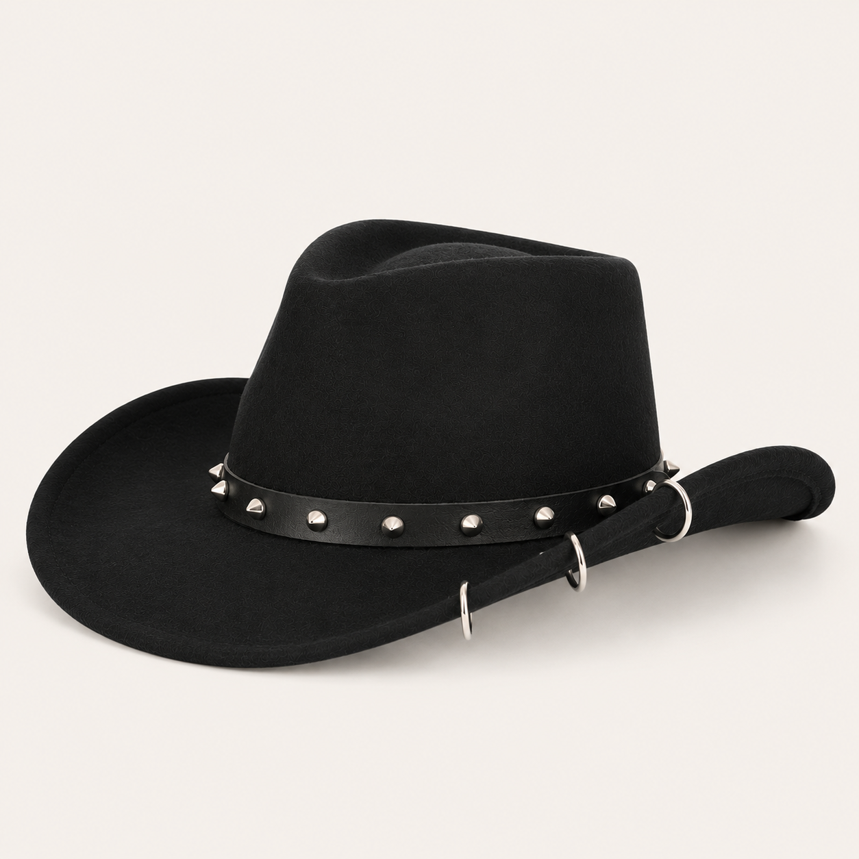 Studded Black Cowboy Hat
