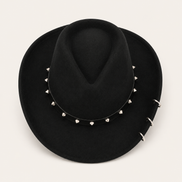Studded Black Cowboy Hat
