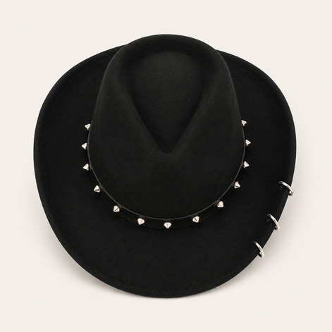 Studded Black Cowboy Hat