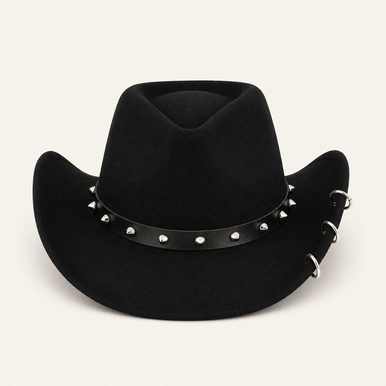 Studded Black Cowboy Hat
