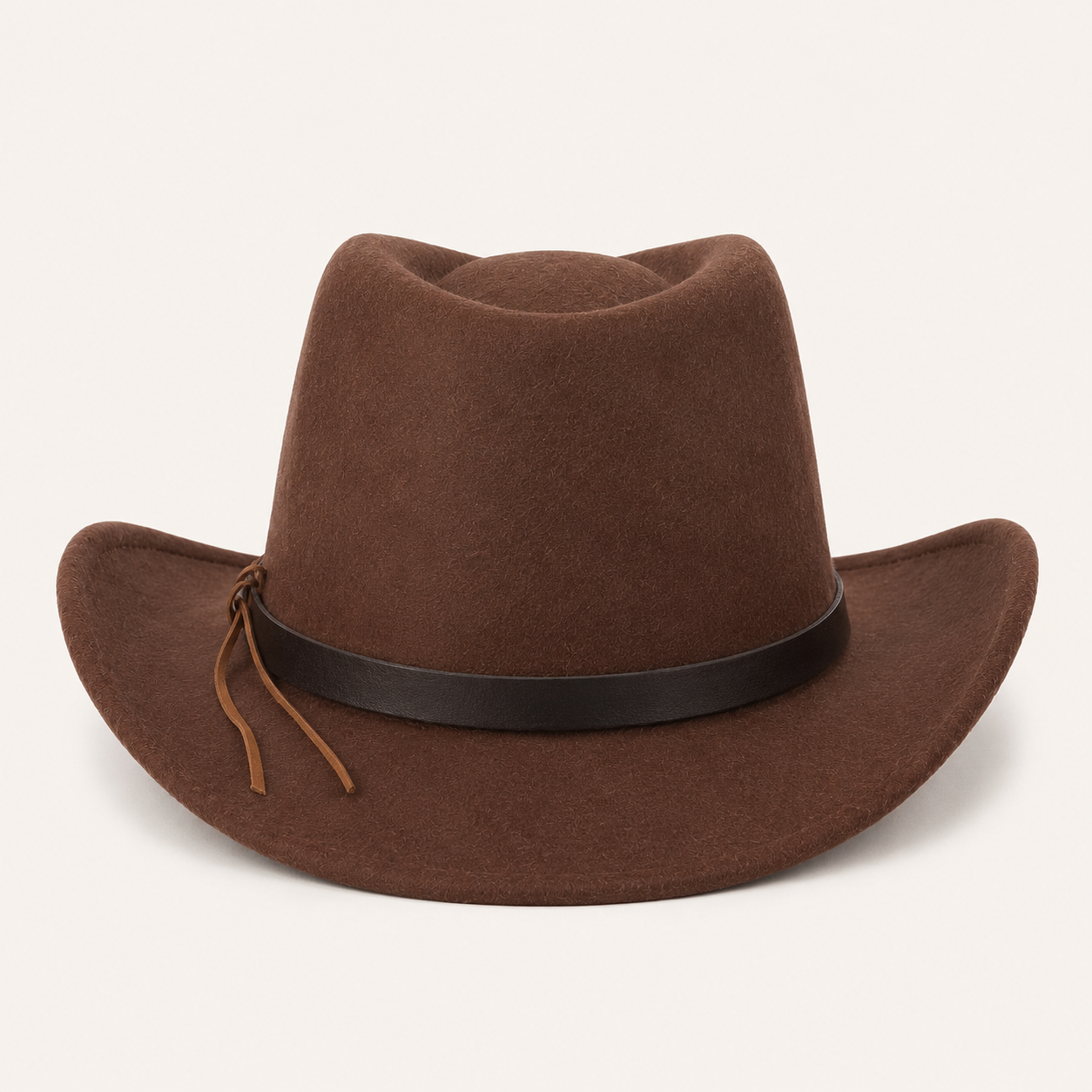 Braided Brown Cowboy Hat